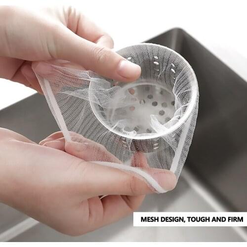 100pcs Kitchen Sink Filter Garbage Bags Portable Sink Filter Bag Sink Strainer Garbage Pouch Net Mesh Anti Clogging Supplies