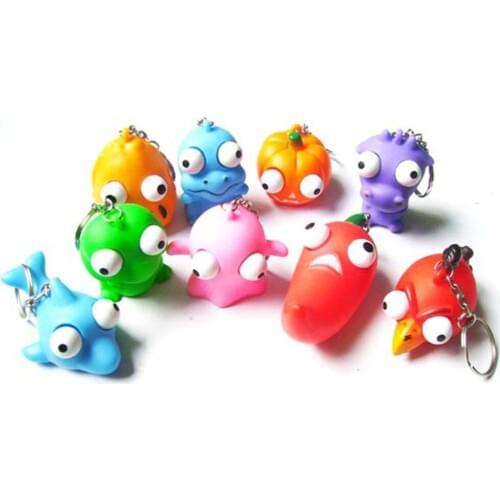 HOT Antistress Extruding Big Raised Eyes Animal Vent Toy Doll Keychain Squeezing Toys Funny Anti Stress Ball Novelty Products
