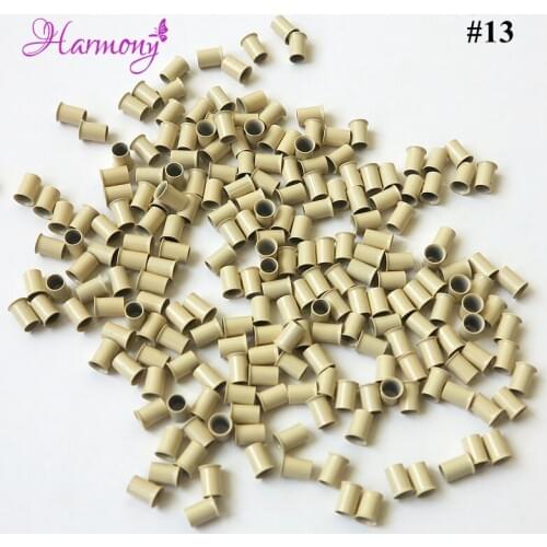 Harmony plus hair 5000pcs/bag 3.4*3.0*6.0mm Micro copper tubes/Rings/links/beads for Human Hair Extensions 8 colors Optional