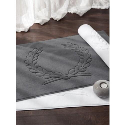 Cotton Bath Mat White Gray Absorbent Bathroom Floor Mats Toilet Carpet Rugs 5-star Hotel Shower Room Feet Towels Tub Mats tapis