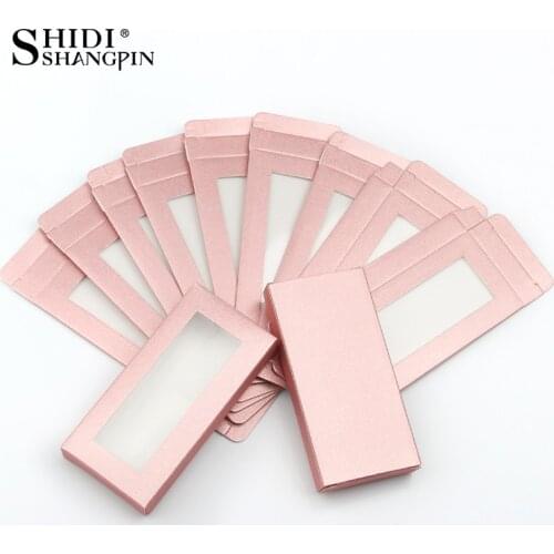 SHIDISHANGPIN 10Pcs Lash Box Packaging Wholesale Empty Paper Lashes Case 12 Colors Eyelash Packaging Box Wholesale Eyelash Boxes
