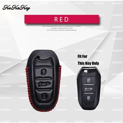 Leather Car Key Case Cover For Peugeot 508 301 2008 3008 4008 407 408 For Citroen C5 C6 C4L CACTUS C3XR DS Smart Car Key Shell