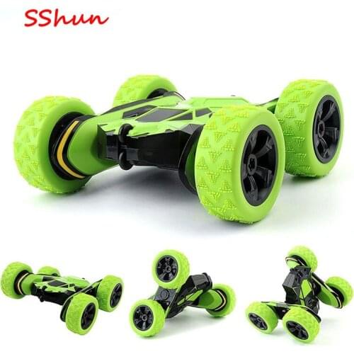 360° 1/28 Flips Car 2.4Ghz Remote Control Car 4WD RC Car Stunt Car Toy Double Sided Rotating Vehicles For Children Gift Car Toys
