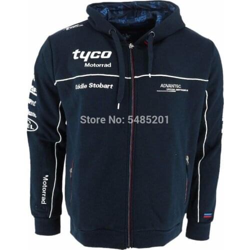 Motorcycle Zip-up Tyco Motorrad Hoodie Riding Cotton Sweatshirt Motocross Cycling Jacket Moto Fleece