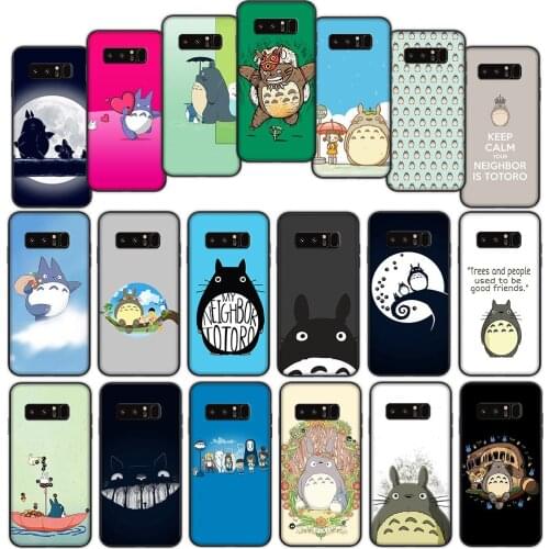 Cute Totoro Anime Soft Cover Case for Samsung Galaxy Note 8 9 A01 A60 M10 M20 M30 M40 M30S S8 S9 Plus