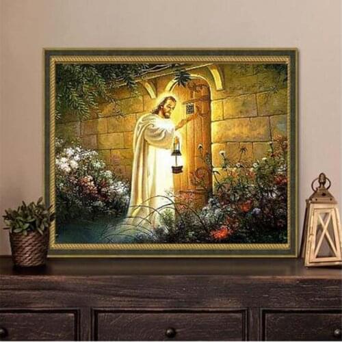 New 5D Full Square/Round Diamond Painting Jesus Craft Kit Diamond Embroidery Religion Mosaic Door Art Rhinestone Home Decoration