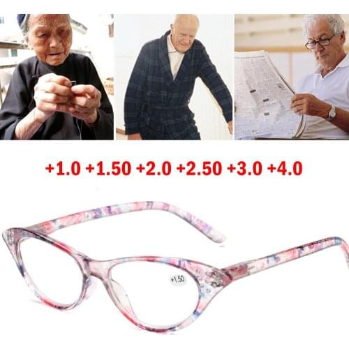 Reading Glasses Cat Eye Women Men Lightweight Presbyopic Reading Glasses 1.0 1.5 2.0 2.5 3.0 3.5 4.0 Presbyopia Eyewear 011
