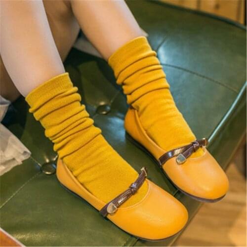 Autumn and winter new pure color straight tube no back with parent-child socks childrens mix pile socks CS011