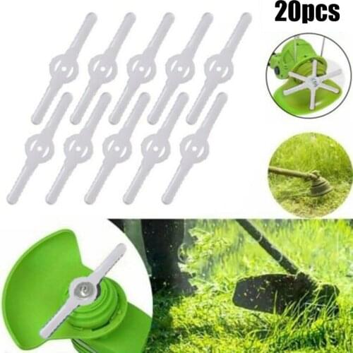 20PCS Plastic Cutter Blades Lawn Mower Blades Replacement For Electric Cordless Grass Trimmer Strimmer Garden Tool Parts