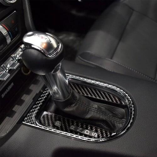 It Is Suitable For Mustang (2015-2020) The Carbon Fiber Interior accessories Gear Trim Ring