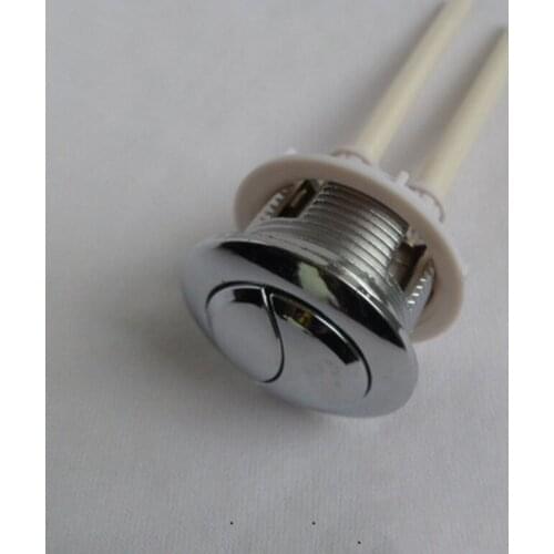 38/48/58mm Dual Push Button Flush Toilet Water Tank Double Crescent Shape 2 Rods Bathroom Toilet Flush Wwitch Button Replacement