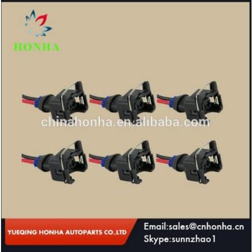 2 Pin/Way Junior Power (mini timer) Plug With Cable Wire Pigtail For Bosch Injector Connector Rrepair Kits(EV1 Style)