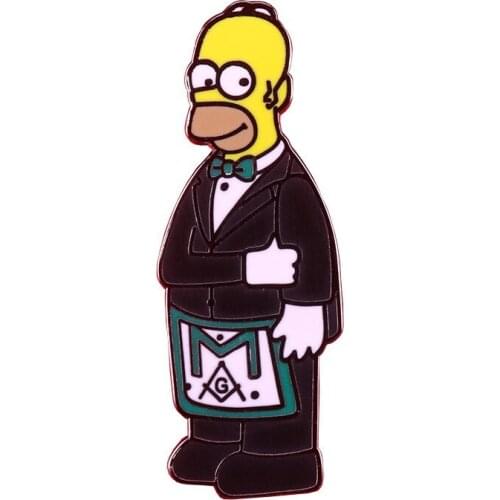 Funny Anime Cartoon Enamel Pins Cute Simpsons Brooches Fashion Metal Pin Badge Backpack Accessories Jewelry 2021