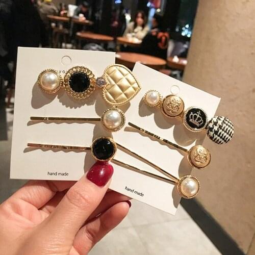 3Pcs/Set Pearl Metal Hair Clip Hairband Comb Bobby Pin Barrette Hairpin Headdress Accessories Beauty Styling Tools New Arrival