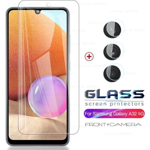 Camera protective glasses for sansung a32 4g screen protectors film tempered glass for samsung galaxy a32 a 32 sm-a325f/ds 6.4
