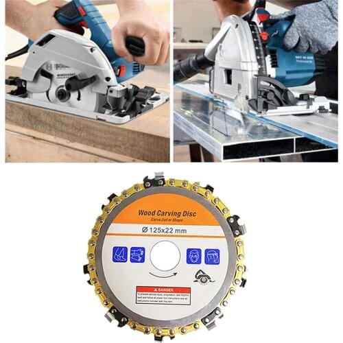 Tooth Woodworking Tools 5 Inch 9 Grinder Chain Wood Carving Disc For 125 Angle Grinder Teeth Grinders Carving Tool Wooking Tool