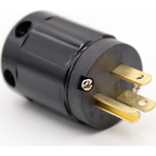 Hifi X 2PCS (Black) hifi sonar plug highend Brass copper P-029 US Power Plug extension adapter