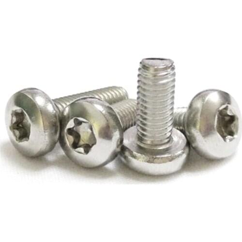 20pcs M4 304 stainless steel round head Pan heads Plum blossom Anti-theft screw Nail bolt torx 5mm-18mm Length