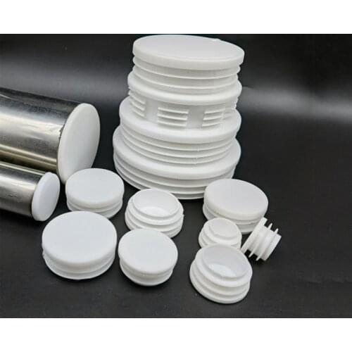 4/8pcs Round Plastic White Blanking End Cap Tube Pipe Insert Plug Bung Diameter 13mm-76mm