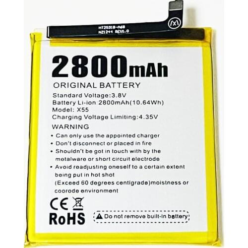 3.8V 2800mAh For DOOGEE X55 Battery