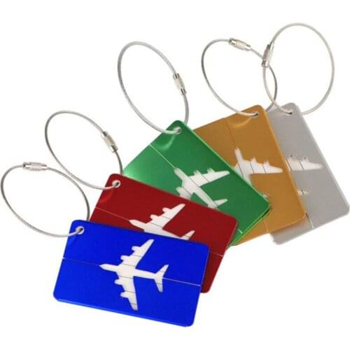 New Fashion Luggage Tags Aluminium Alloy Women Men Travel Luggage Suitcase Name Label Holder Travel Accessories