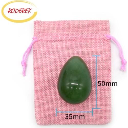 Big Jade Egg For Kegel Exercise Natural Jade Stone Yoni Eggs Pelvic Floor Muscle Massage For Health Care