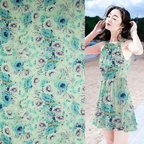 Abstrat purple and white floral print pure silk georgette gauze fabric,SCG504