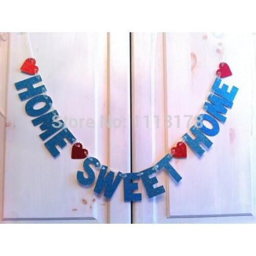 Cheap Home Sweet Home Banner -- Decoration / Photo Prop / Housewarming Gift personalized garland