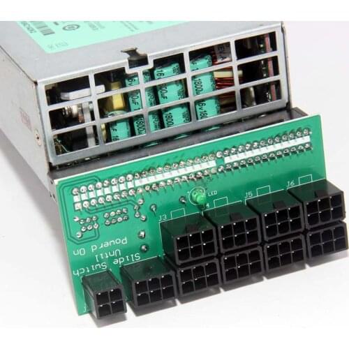 DPS-1200FB/QB A Power Supply Breakout Board + 10 Cable 6 pin for Bitcoin Mining NK-Shopping