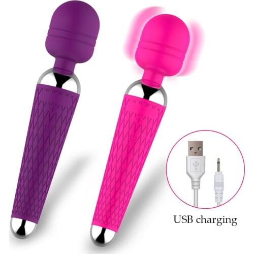 Dildos AV Vibrator Magic Wand for Women Clitoris Stimulator USB Rechargeable Massager Sex Toys for Woman Masturbator