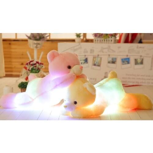 50cm Toy bear with color light and music playing Lighting bear gift Sleep pillow