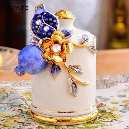 Nordic Ceramic Cotton Swab Toothpick Holder lipstick Eyebrow Pencil Storage Box Family Hotel Decoration Desktop Ornaments