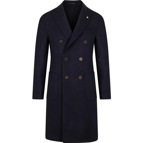 Handsome Thick Woolen&Blends Custom Made Men Formal Suits Slim Fit Double Breasted Long Overcoat Winter Blazers XZ83