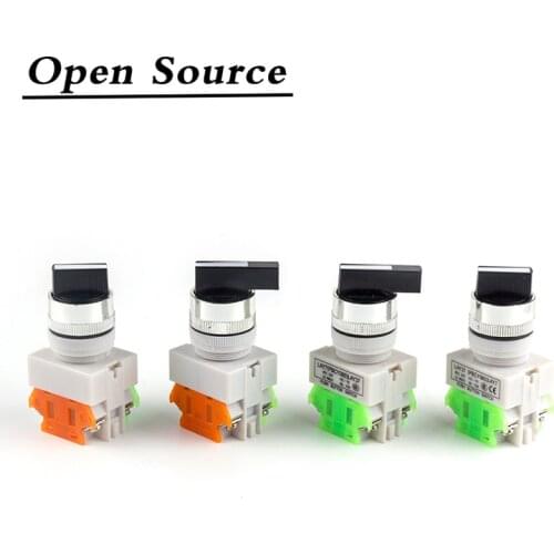 22mm LAY37-11X2 LAY37-20X3 Self-locking/Latching Knob Switch 2 Position 3 Position 10A/660V Selector Switch