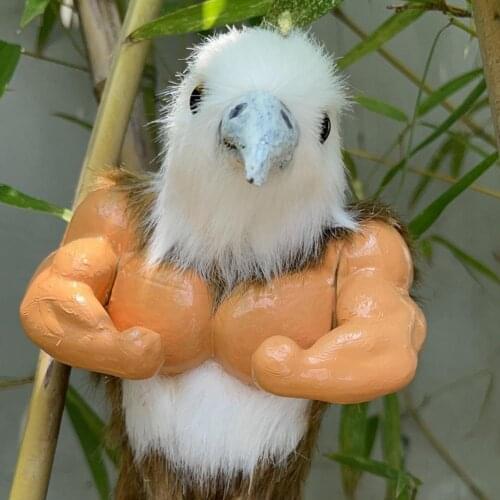 Mini Muscle Eagle Simulation Animal Mold Chicken Toy Halloween Tricky Funny Toy Creative Cute Boys Girls Birthday Christmas Gift