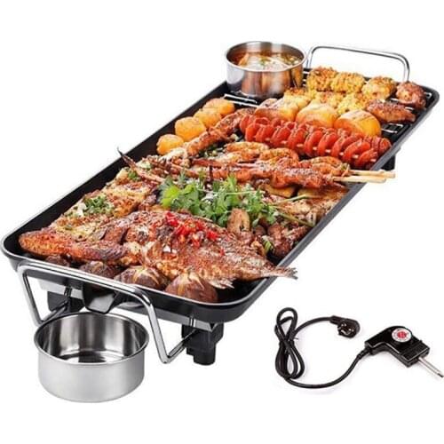 Multi-function Electric Grills Home Baking Pan Smokeless Teppanyaki Barbecue Electric Griddles 220V Indoor BBQ machine Household