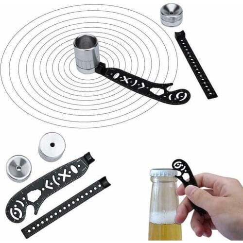 Multifunctional Protractor Set Rotating Angle Ruler Portable Stationery Metal Magnetic Compasses Ruler Design Drawing Tool