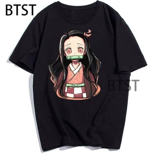 Demon Slayer Kimetsu No Yaiba Vintage T-Shirt Anime Fashion Nezuko Graphics Men T-Shirt Grunge Tops Tshirt DropShipping