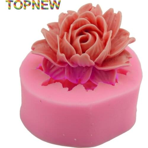 New Beautiful Fondant 3D Flower Cake Mold Silicone Embossing Dies Sugar Art Moule DIY Fondant Cake Decorating Tools C1791