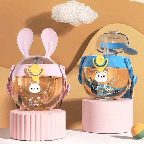 New Kawaii Water Bottles Portable Childrens Straw Cup High Temperature Resistant High-grade Water Cup Milk Tea Coffee Bottle