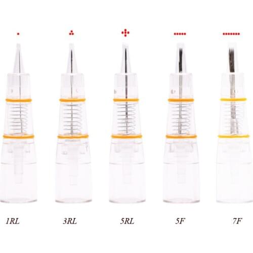 Disposable Permanent Makeup Cartridge Nano 1/3/5RL 5/7F Needles Eyebrow Tattoo Needle for Permanent Makeup Pen Machine