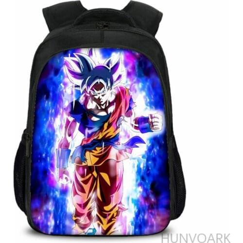 16 Inch Anime GOKU 3D Children School Bags Orthopedic Backpack Kids School Boys Girls Mochila Catoon Bag