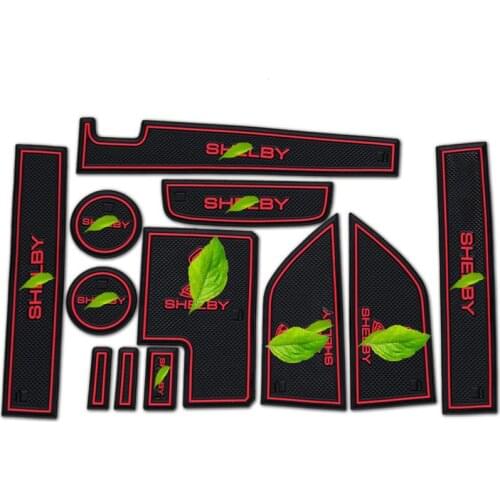 Full Set Water Cup Trough Door Trough Armrest Box Car Coasters for Ford Mustang 15-20 Decoration Accessories