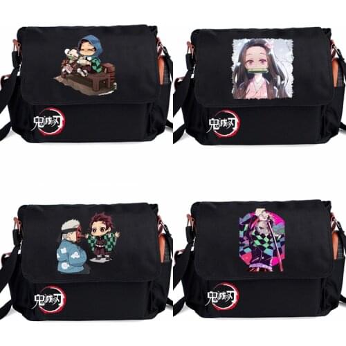 Demon Slayer Kimetsu no Yaiba Kam Casual Handbag Zipper Shoulder Bag Crossbody Book School bags Messenger Bag Cosplay