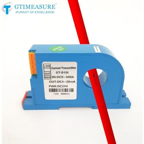 GT-D10I DC Current Transducer Transmitter Ampere Converter 50A-500A Current Transducer Tester 4-20mA 0-5V