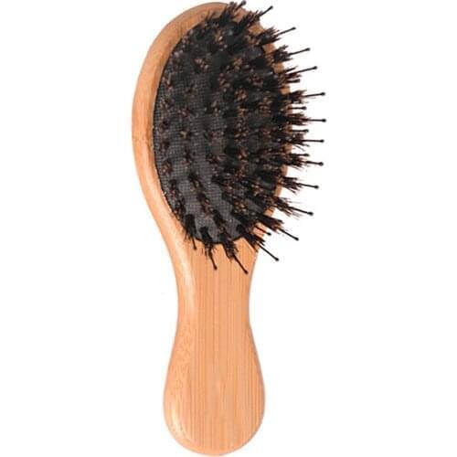 Boar Bristle Hair Brush With Nylon Pins Shine Hair Brushes For Women Men Kids Daily Use For Conditioning Improve Hair Texture