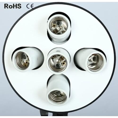 Photography Studio 5 in 1 Standard E27 Bulb Holder Base Socket Photography Light Holder light Lamp Bulb Adapter for Photo Studio