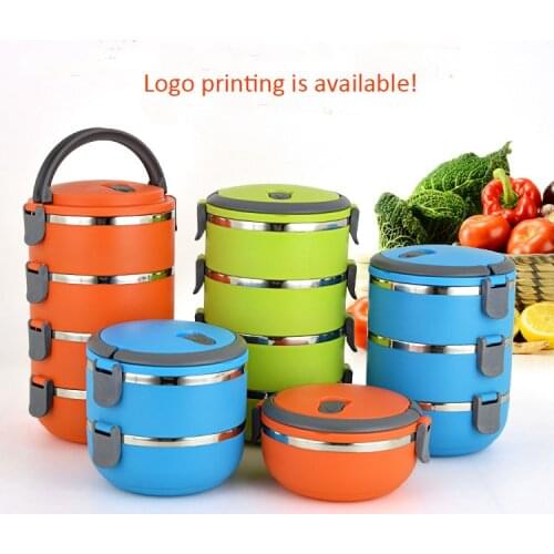 1400ML stainless steel lunch box heat insulated, two layer mess tin, logo printing is available