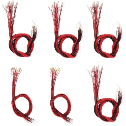 20pcs Pre-soldered Micro Litz Wired LED Leads Wires 6 Lighting Color Optional