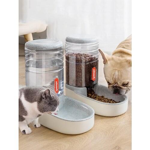 3.8L Pet Dog Automatic Feeder Cat Bowl For Dogs Plate Drinking Water Bottle Kitten Bowls Slow Food Feeding Container Supplies